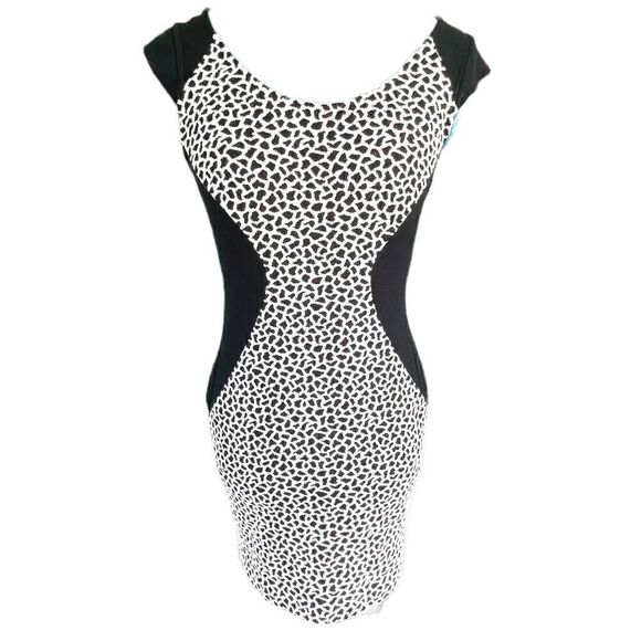 Express Bodycon Black And White Dress Size 2 - Picture 5 of 6